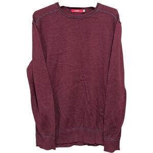 Agave Mens Sweater Size M Burgundy Long Sleeve Lightweight Pure West Luxury